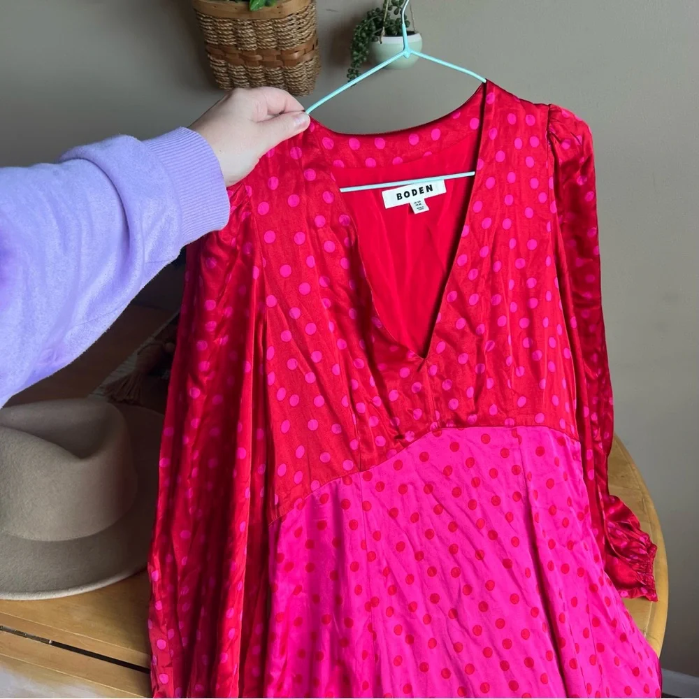 Boden Blouson Sleeve Midi Tea Dress - Picture 6 of 8